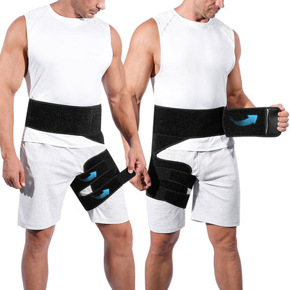 Unisex Sciatica Leg Wrap with Enhanced Joint Stability and Compression for Hips FHM01