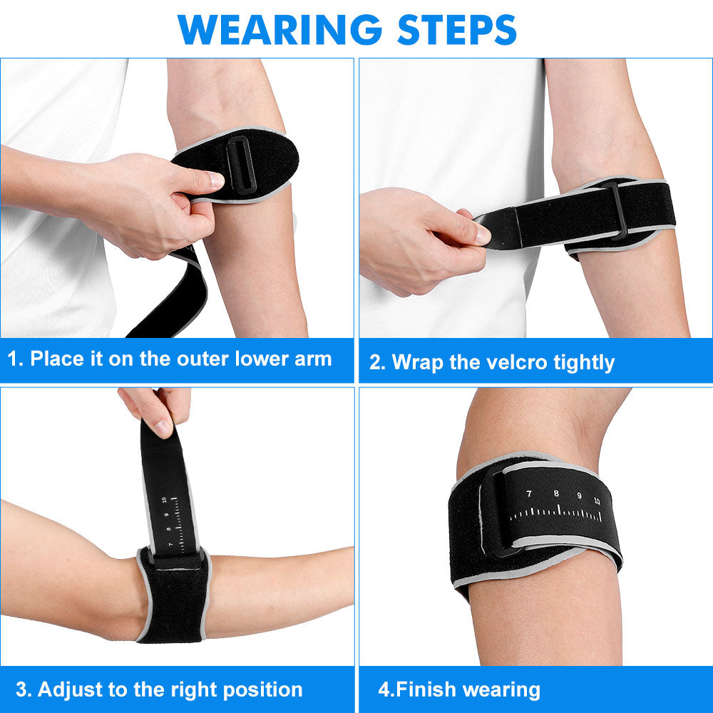 Elbow Strap for Sports Lightweight and Supportive – 2 Pack