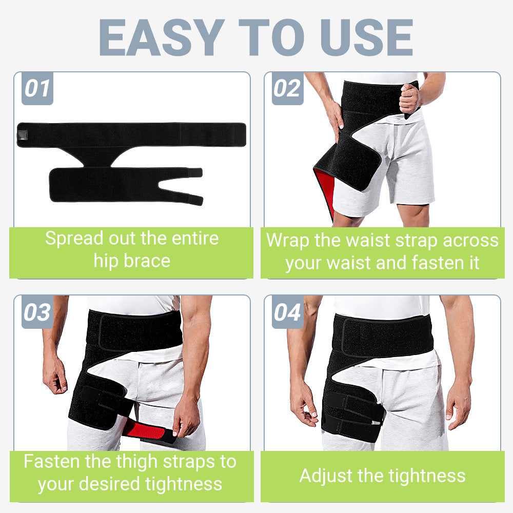 Unisex Sciatica Leg Wrap with Enhanced Joint Stability and Compression for Hips FHM01