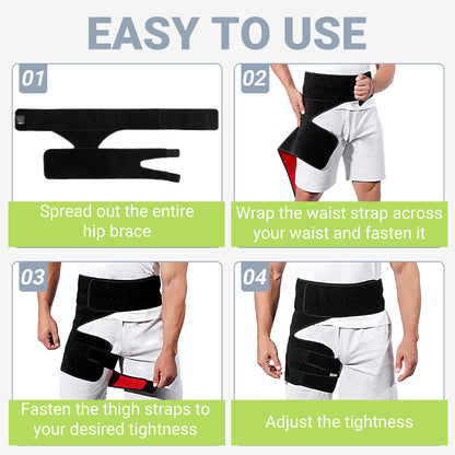 Unisex Sciatica Leg Wrap with Enhanced Joint Stability and Compression for Hips FHM01