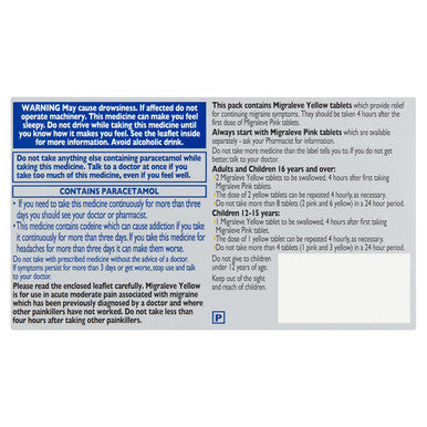 Migraleve Yellow 24 Tablets