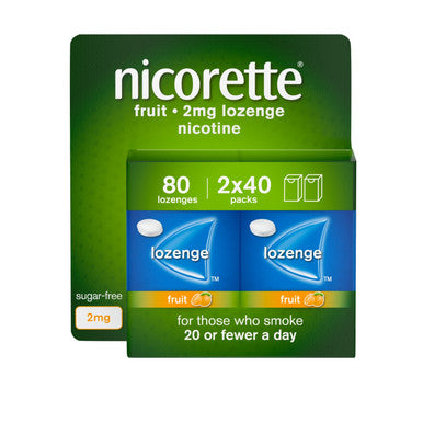 Nicorette Lozenge Fruit 2Mg 80 Pack