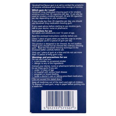 Nicotinell 4mg Extra Strength Gum Fruit 96 Pieces